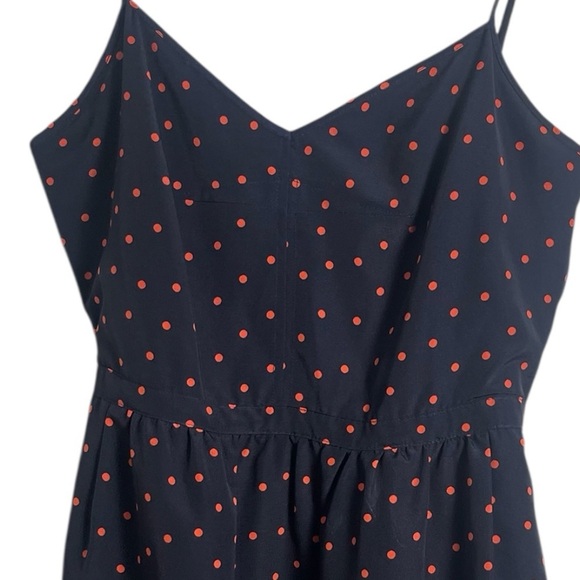 J.Crew Navy Polka Dot Mini/Midi Dress Size 4 - Picture 12 of 12